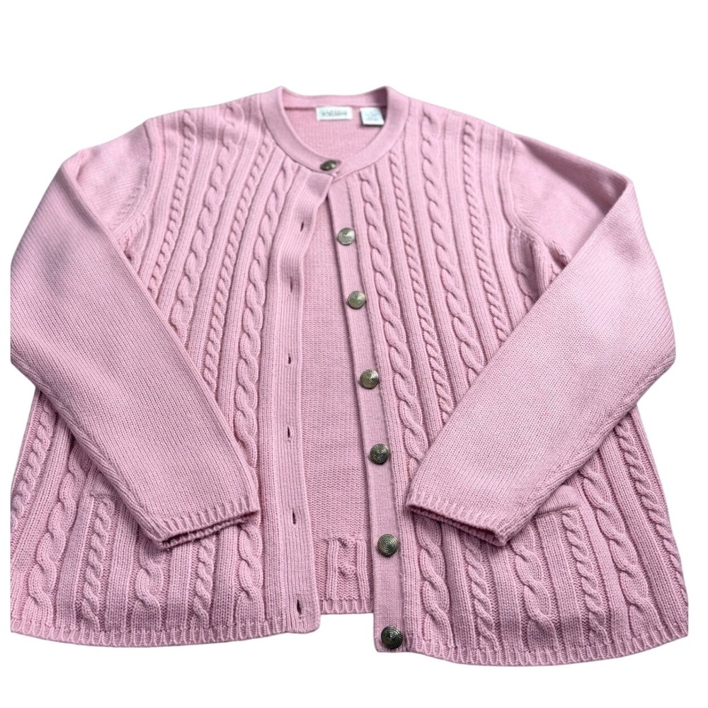 90's‎ Classic Elements Pink Knit Cardigan Women Size L
Grandmacore Teacher Vibe